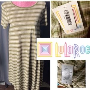 🤎LULAROE STRIPED CARLY SWING DRESS SZ S🤎